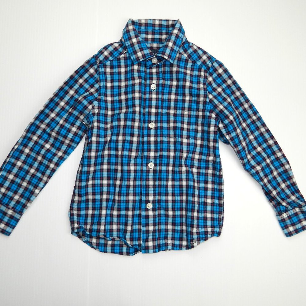 The Childrens Place Boys XS Plaid shirt Blue